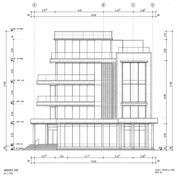 Vektorisierter Bestandsplan als bearbeitbare CAD-Datei